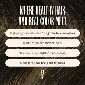 oVertone before and after hair comparison illustrating enriched brown tone
