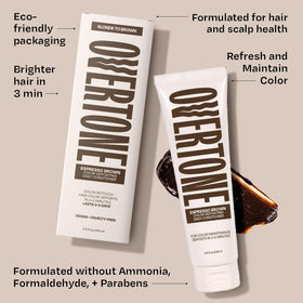 oVertone creamy conditioner texture swirl showing hydrating oil-rich formula
