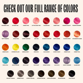 oVertone model with magenta hair outdoors showing vibrant conditioned shine