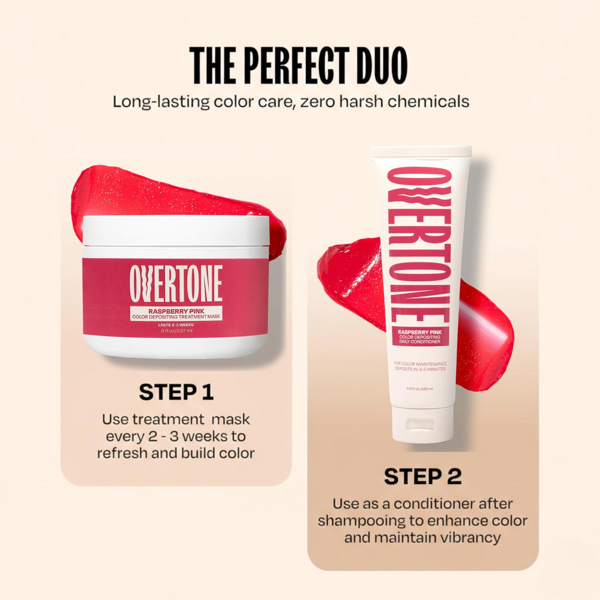 oVertone creamy texture close-up highlighting smooth conditioning action