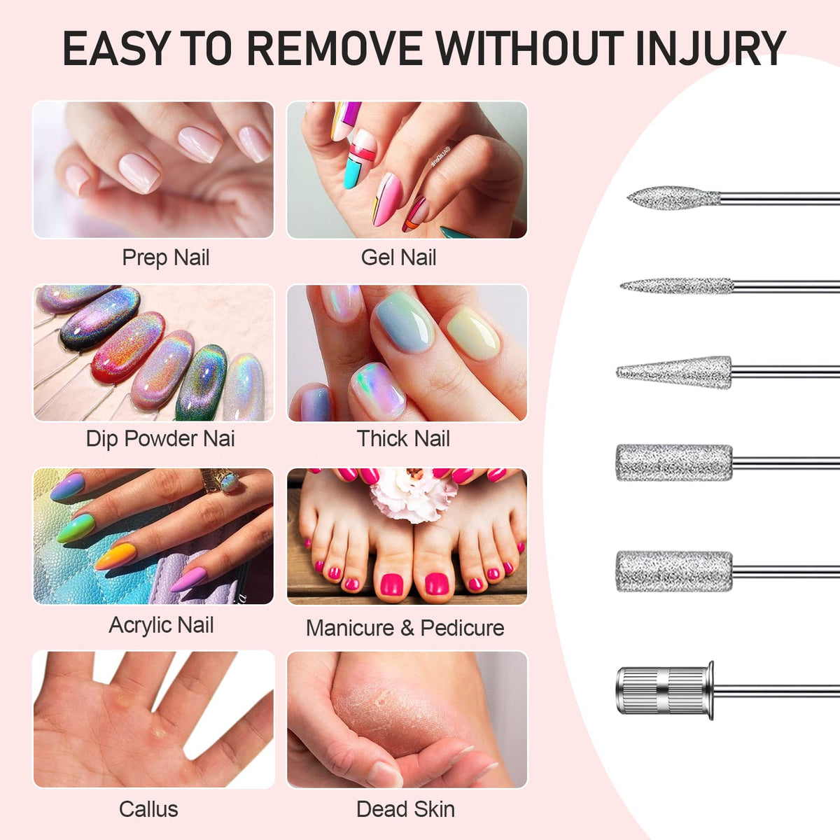 OVX nail art brush and accessories label showing finishing tools benefit