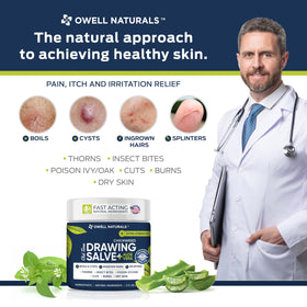 Owell Naturals salve texture close-up highlighting smooth balm for easy absorption