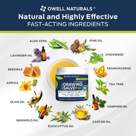Owell Naturals jar beside everyday items showing size and portability benefit