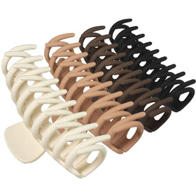 OWIIZI front view matte claw clip pack shows secure everyday styling