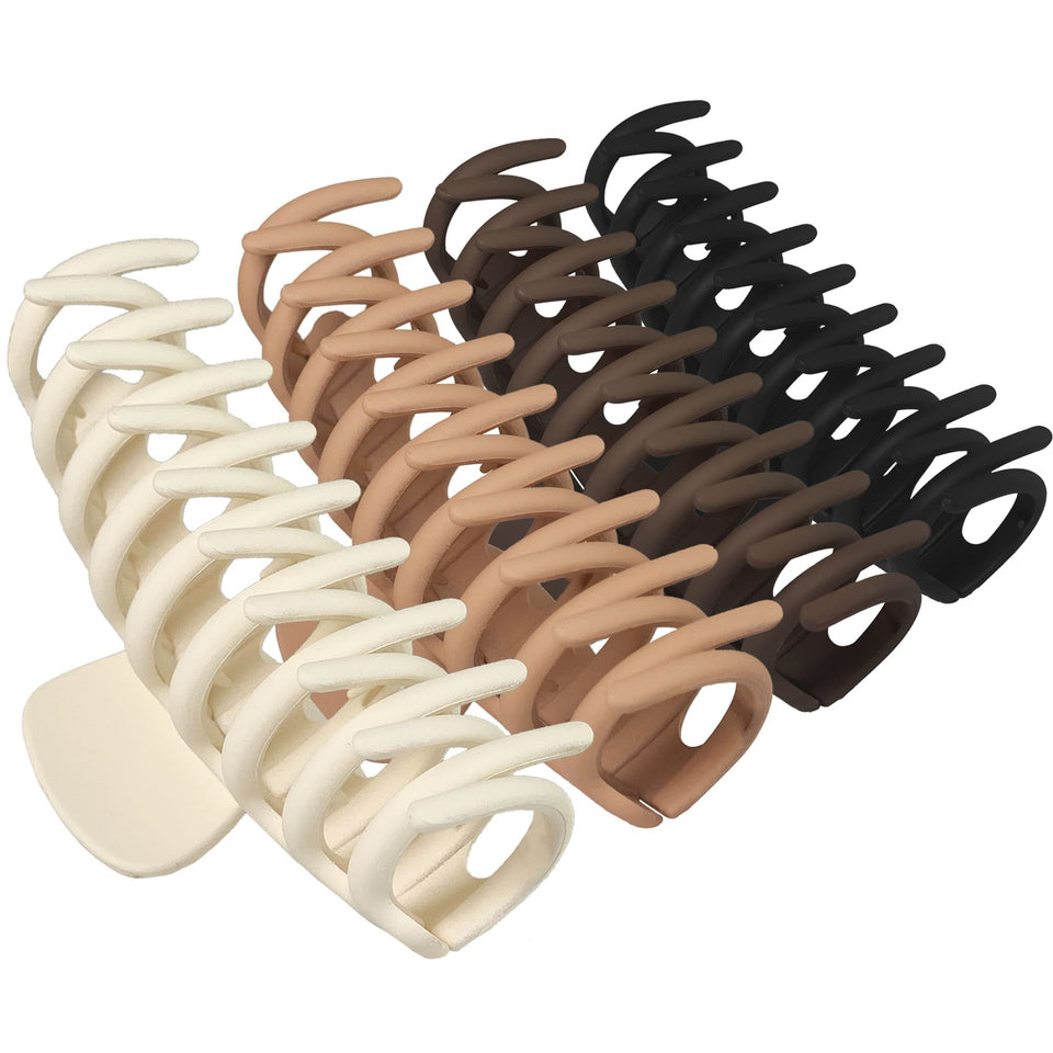OWIIZI front view matte claw clip pack shows secure everyday styling