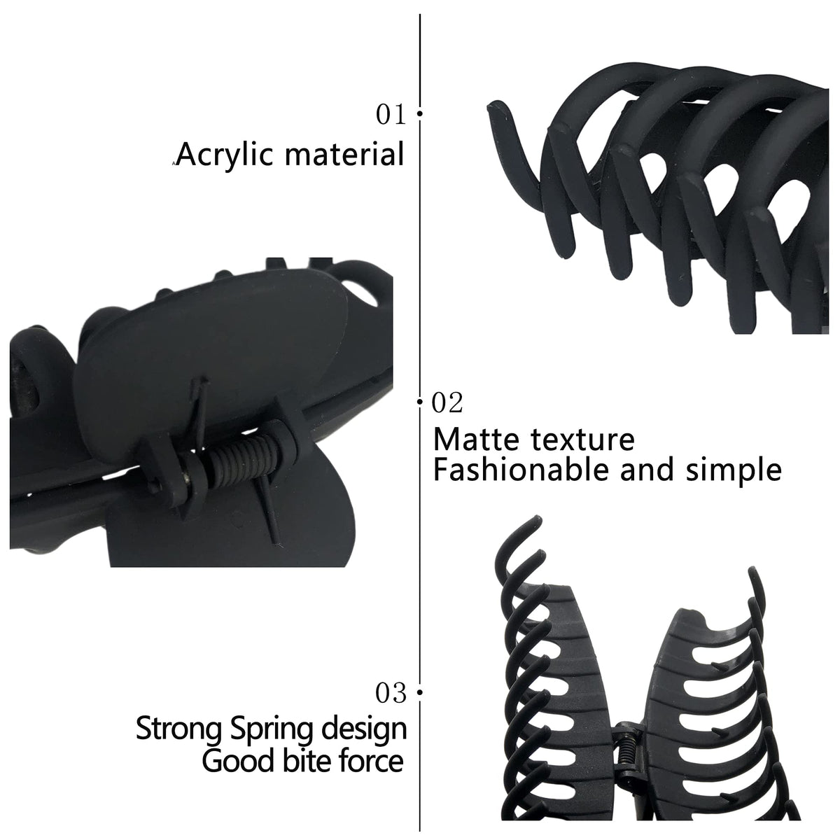 OWIIZI clip next to hand shows 4.3-inch span for large sections