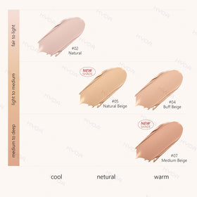 Ownest KYDA before and after panel showing natural evened skin tone