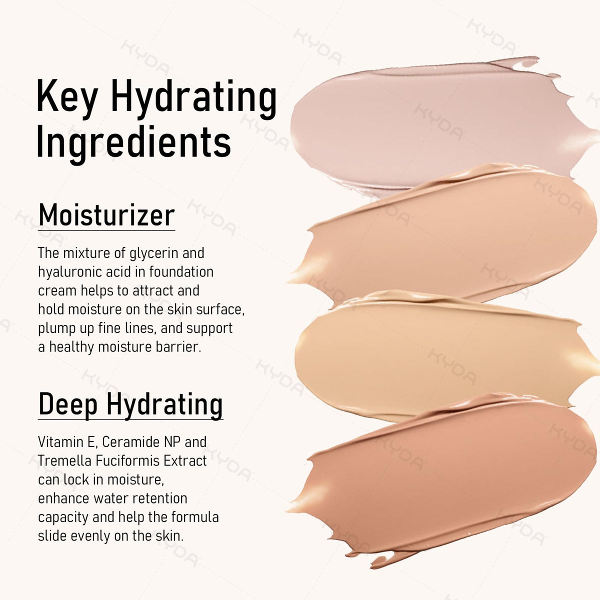 Ownest KYDA label close-up showing natural ingredients and product info