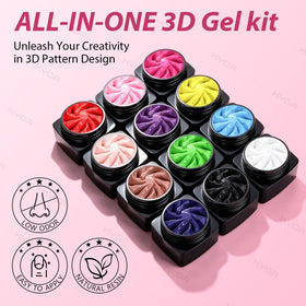 Ownest KYDA open pots displaying the full 12-color range for versatile nail art