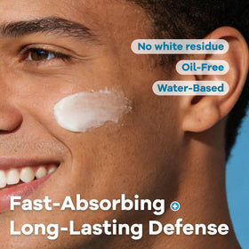 Oxbraver applied to face demonstrating invisible finish and smooth feel
