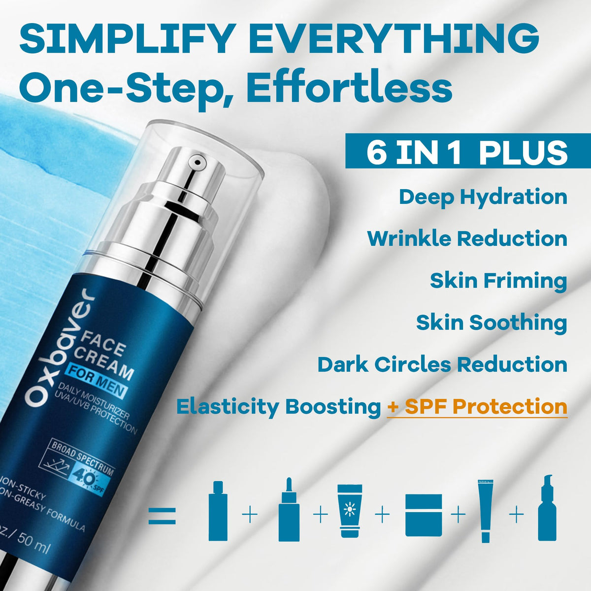 Oxbraver product in hand for scale conveying portable daily moisturizer