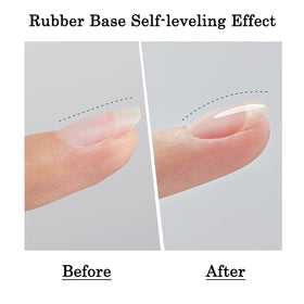 OXXI Professional self-leveling gel spreading on nail surface to fill ridges and reduce prep time