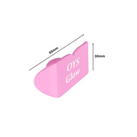 OYS GLOW in use on sunbed demonstrating secure fit and coverage benefit
