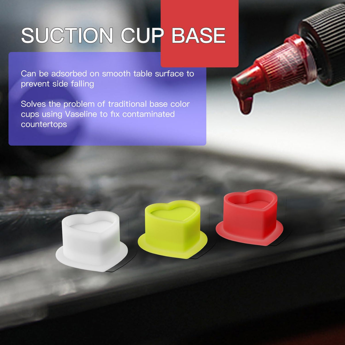 OZER close-up of heart-shaped cup edge highlights shape for steady tool rest