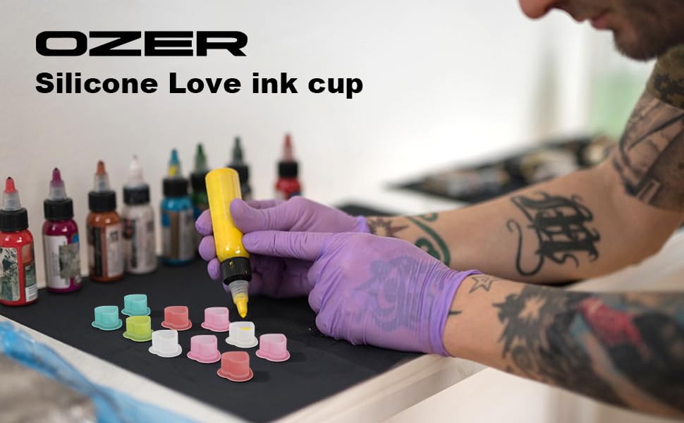 OZER heart cups arranged on a studio bench for tidy, professional workspace