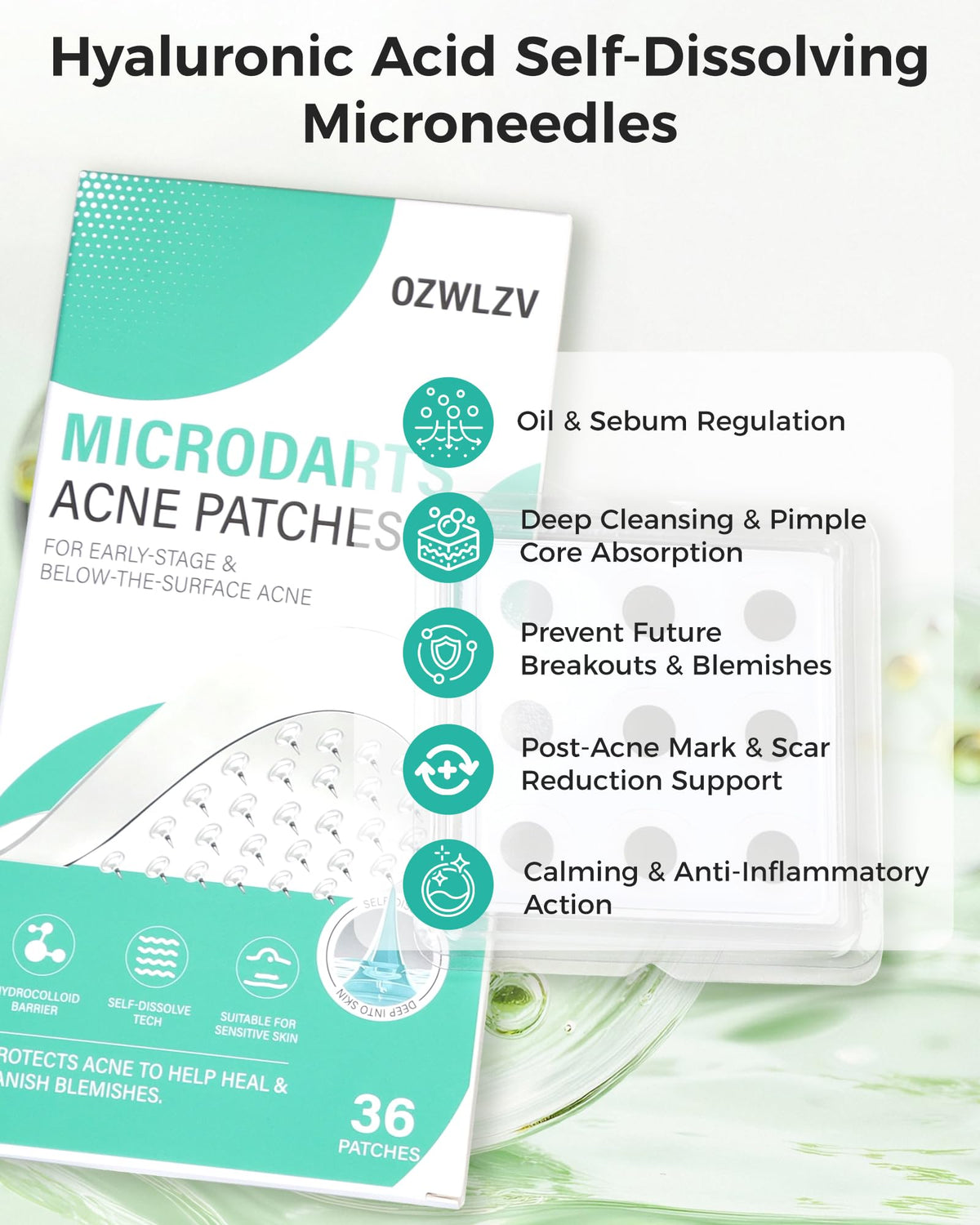 OZWLZV patch applied to cheek demonstrating discreet wear and overnight protection