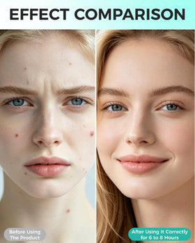 OZWLZV lifestyle image on bathroom nightstand implying convenient nightly skincare use