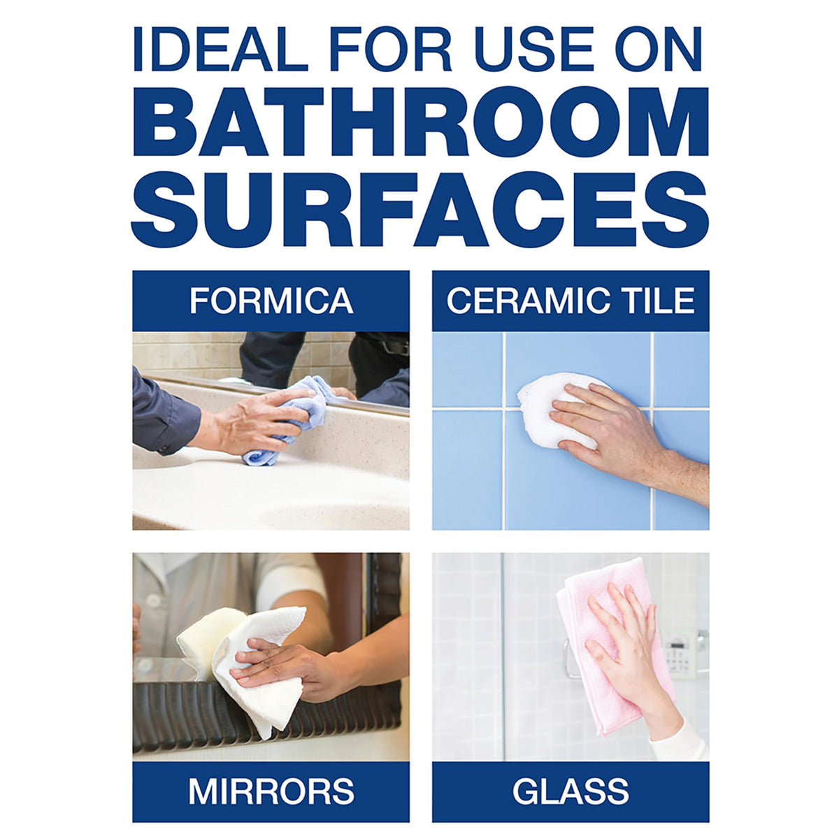 P&G PROFESSIONAL Spic and Span size scale with hands showing gallon dimensions and bulk value