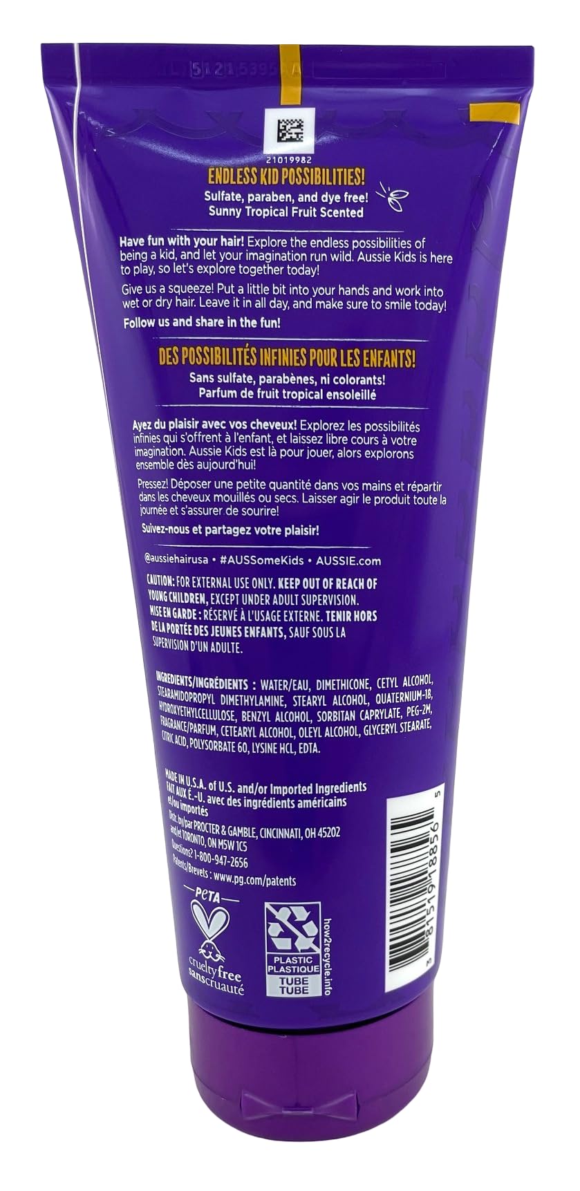 P&G-Aussie child having hair brushed with product, smoother detangling benefit