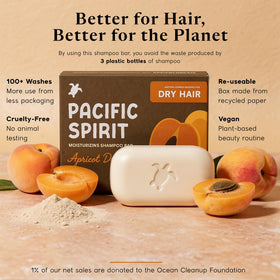 Pacific Spirit shampoo bar staged in bathroom for eco-friendly routine