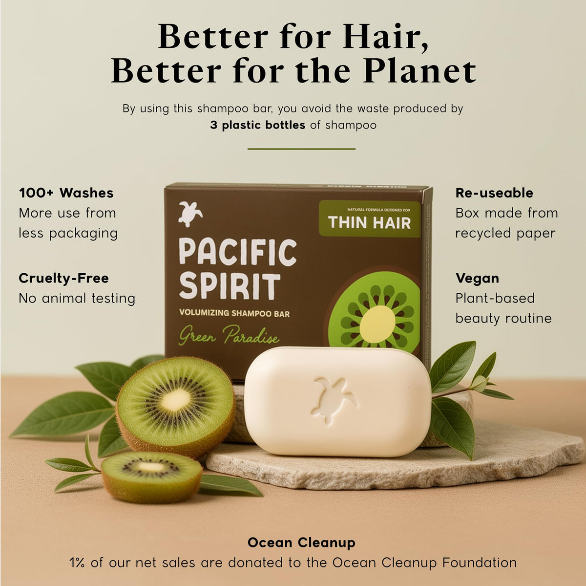 Pacific Spirit bar producing lather in shower for gentle cleansing