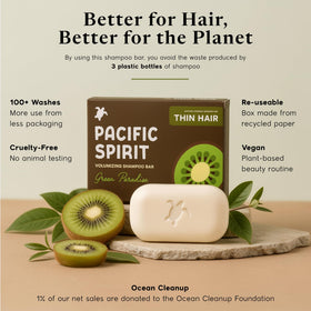 Pacific Spirit bar producing lather in shower for gentle cleansing