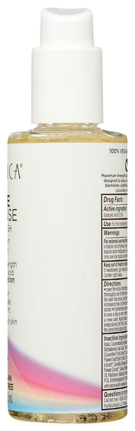 Pacifica cleanser on hand demonstrating application and coverage