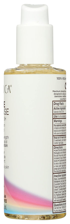 Pacifica ingredient label showing 2% salicylic acid and niacinamide