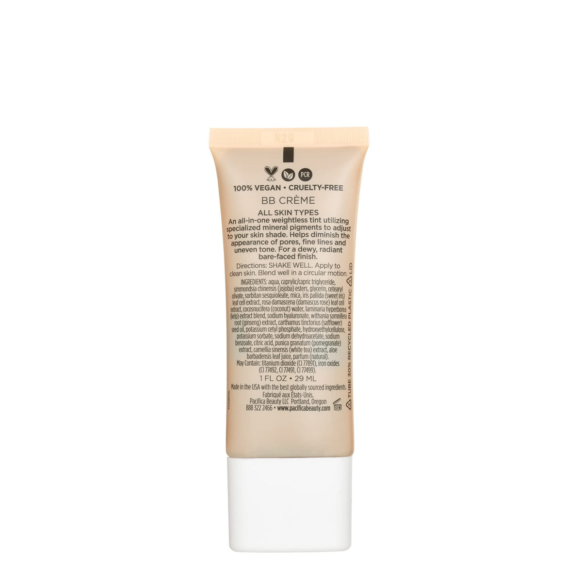 Pacifica used outdoors in natural light showing dewy, healthy glow benefit