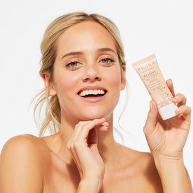 Pacifica swatch on hand showing Medium shade blending and natural-looking coverage