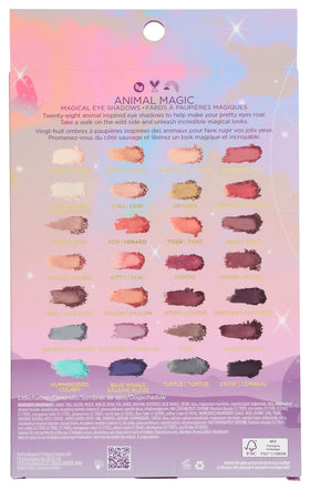 Pacifica Animal Magic pan close-up showing shadow texture and creamy, blendable finish