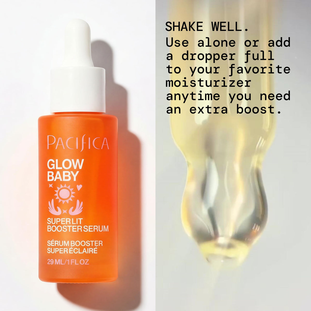 Pacifica applying serum to cheek showing targeted brightening benefit