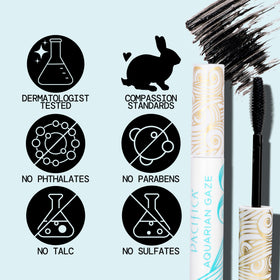 Pacifica Aquarian Gaze molded brush close-up for precise lash separation and lift