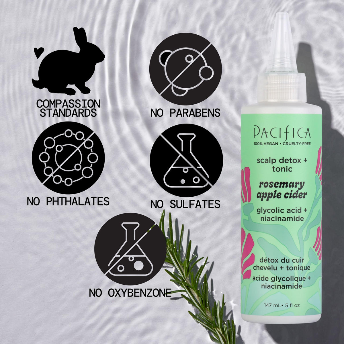 Pacifica set staged on bathroom shelf conveying spa-like ritual