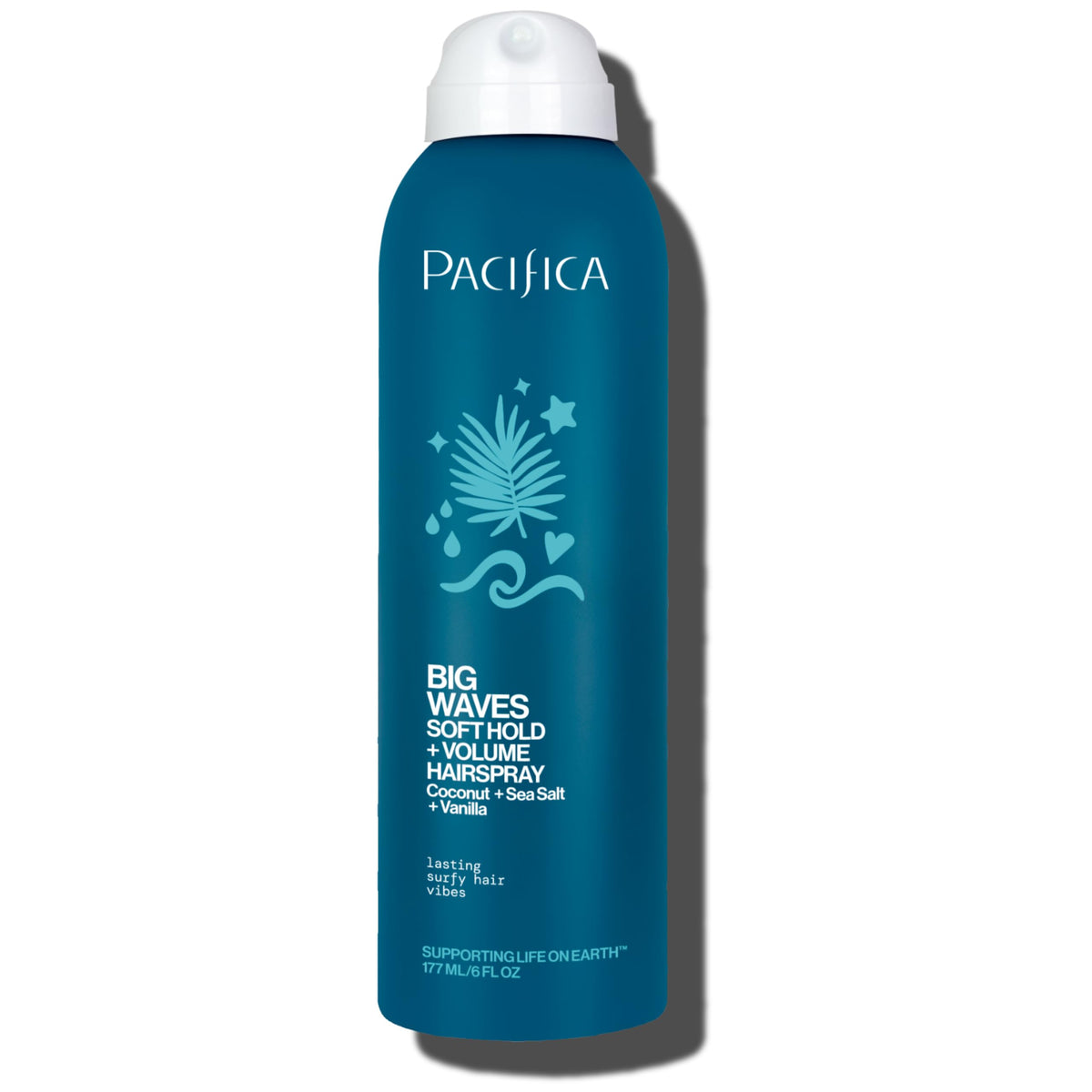 Pacifica Big Waves front packaging shows product and benefit of soft hold