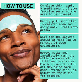 Pacifica brow mask cleaning rinsing under water for easy maintenance and reuse