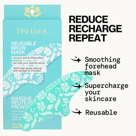 Pacifica brow mask storage tin and sheet protecting patch for hygienic reuse