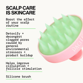 Pacifica brush held in hand demonstrating ergonomic massage benefit