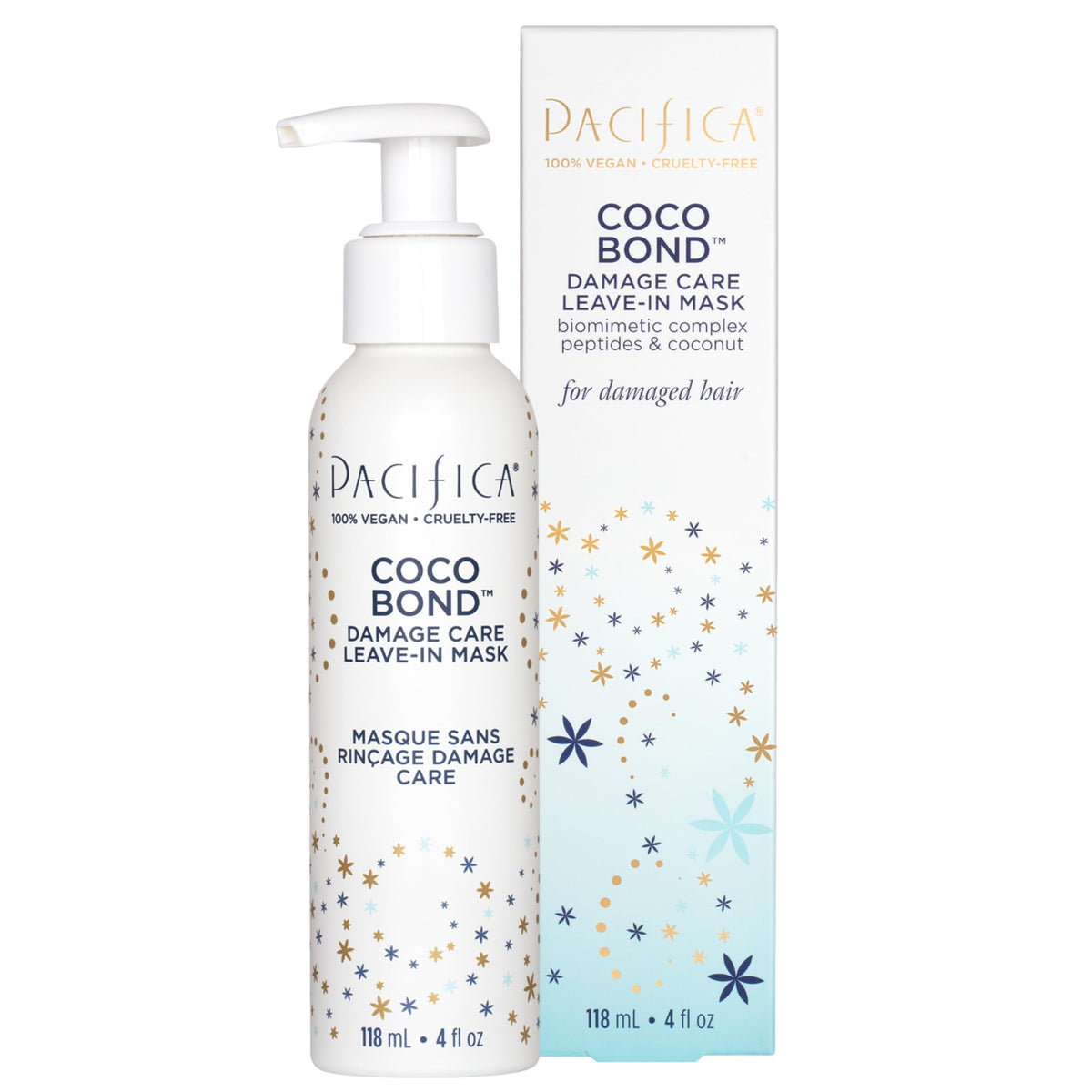 Pacifica Coco Bond front tube showing product and clean branding benefits