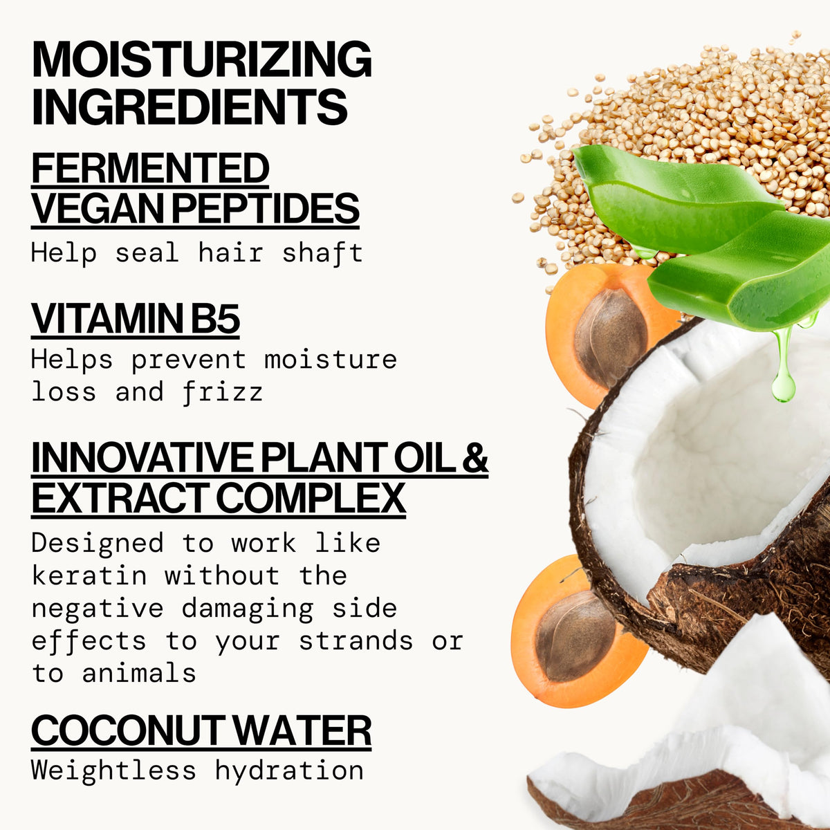 Pacifica bottle label close-up highlighting peptide ingredients and clean formulation