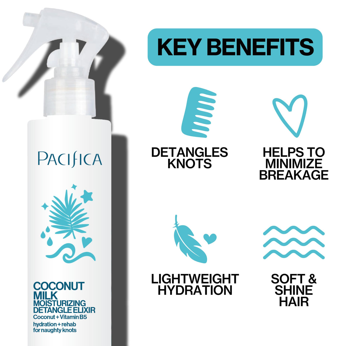 Close-up of coconut and coconut milk ingredient emphasizing Pacifica nourishment