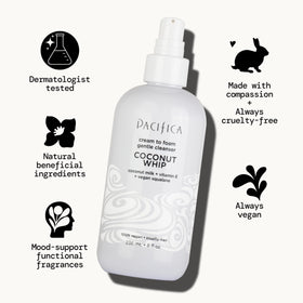 Pacifica cream texture spread on fingers showing rich hydration and creamy feel