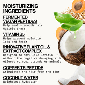 Pacifica conditioner applied to damp hair demonstrating easy spread
