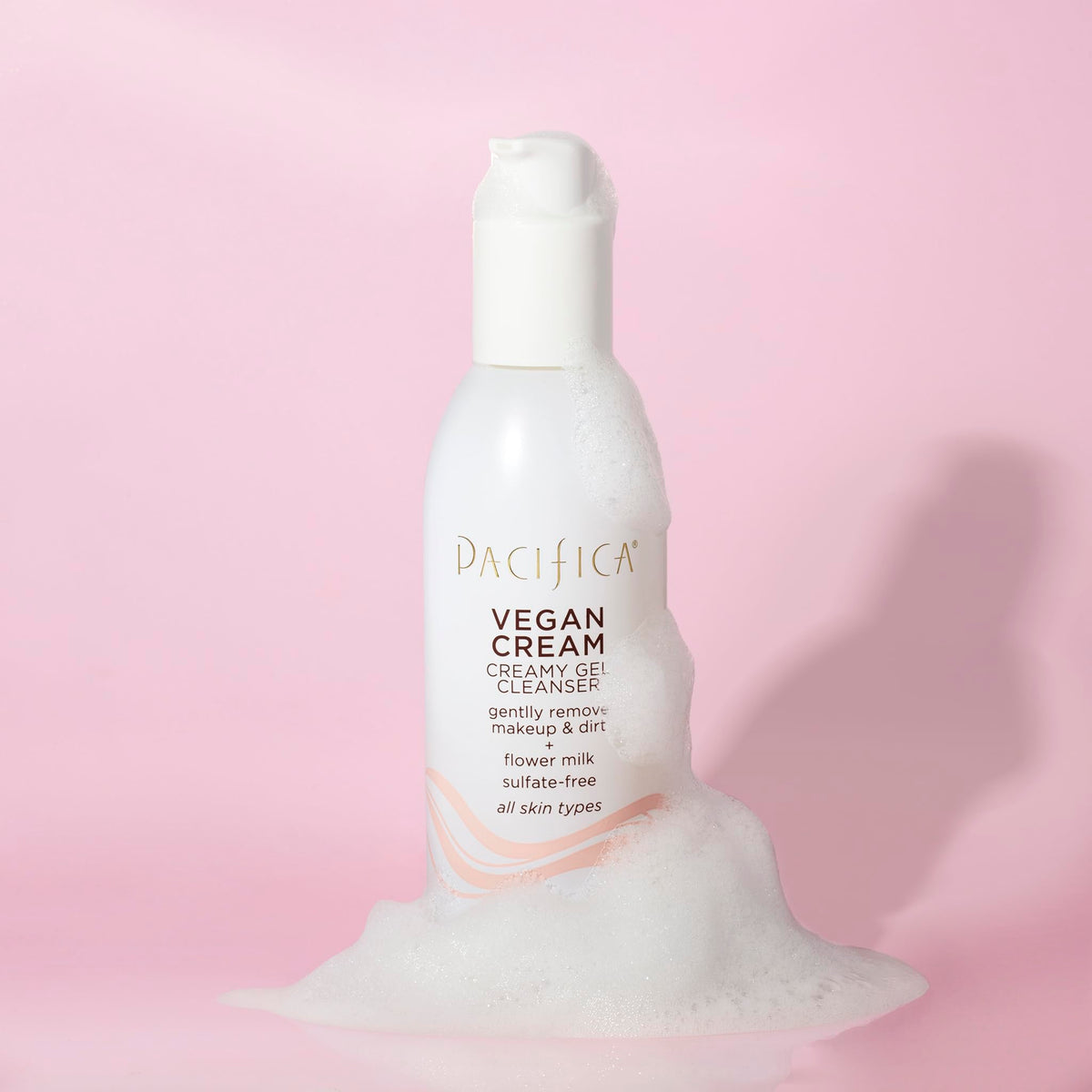 Pacifica creamy gel texture close-up demonstrating smooth hydrating formula
