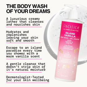 Pacifica creamy lather on skin demonstrating gentle cleansing and hydration