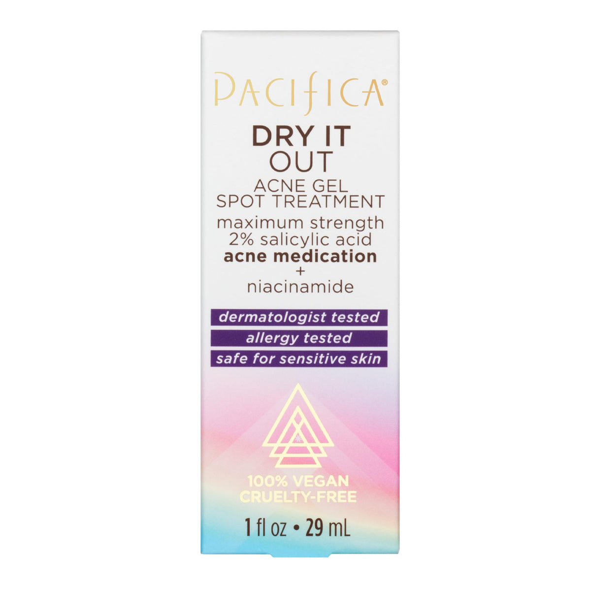 Pacifica vegan and cruelty-free badge on pack, clean beauty you can trust