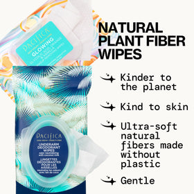 Pacifica deodorant wipe texture close-up showing gentle, absorbent fibers