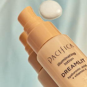 Pacifica Dreamlit applied on hand showing immediate dewy finish