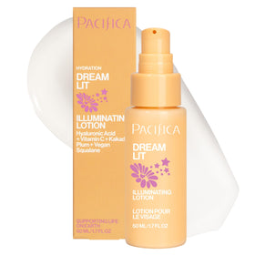 Pacifica Dreamlit front packaging showing moisturizer and benefits