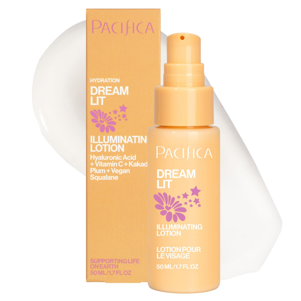 Pacifica Dreamlit front packaging showing moisturizer and benefits
